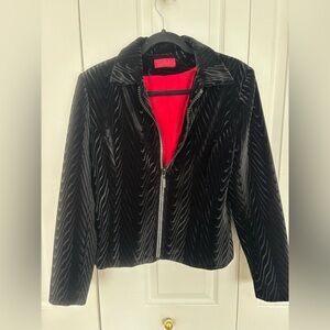 Carina Black Velvet Teddy Jacket
